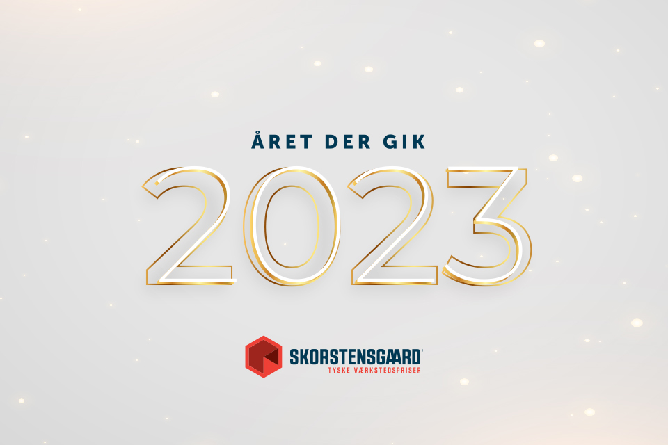 Teksten Året der gik 2023 sat op i et nytårstema.