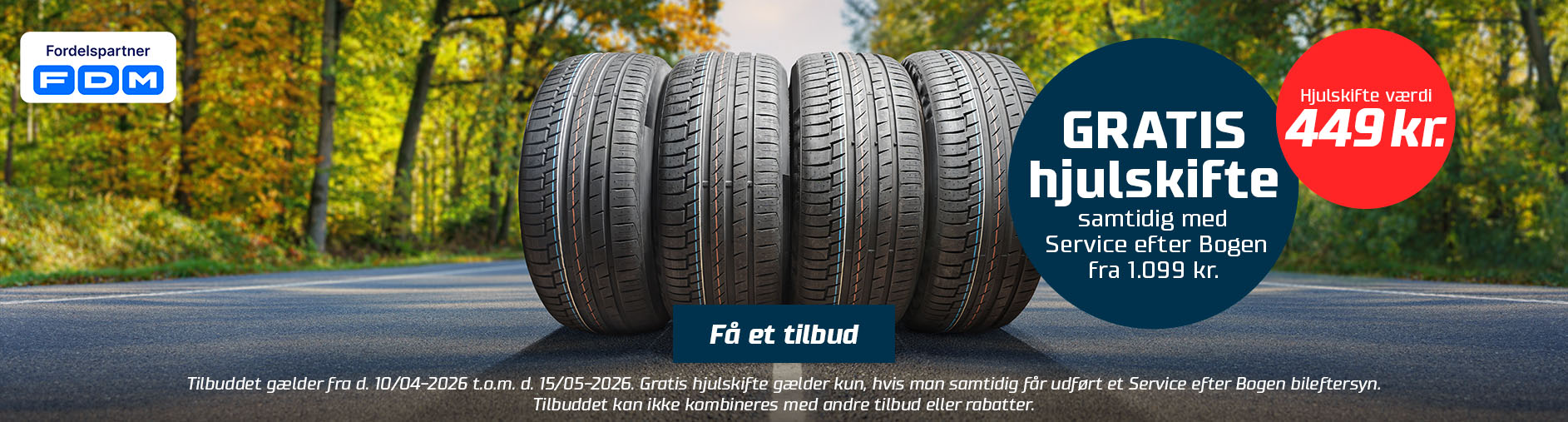Service efter Bogen plus gratis hjulskifte
