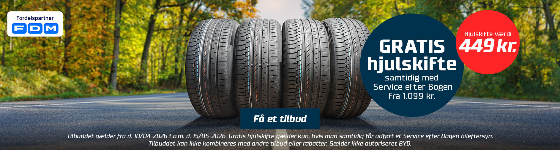 Service efter Bogen plus gratis hjulskifte