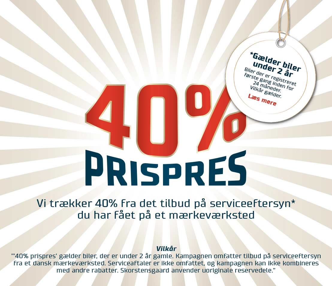 40 procent PrisPres hos Skorstensgaard